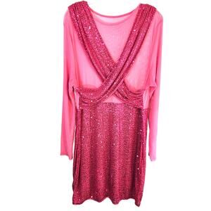 Shein Women's Dress 3X 3XL Pink Formal Size  Misses Plus 22W 24W